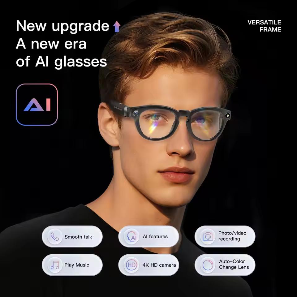 Discover the Revolutionary Features of AI Smart Glasses, 4K HD, For Men and Women, 800W Pixel Camera, Bluetooth Calling, 4GB WIFI Connectivity, Voice Assistant, Launched in 2026, New Arrival