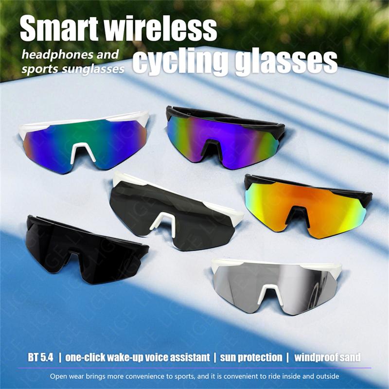 Bluetooth Smart Glasses Polarized Sports Glasses With Headphones UV Protection for Women Men Cycling Sunglasses for Android iOS