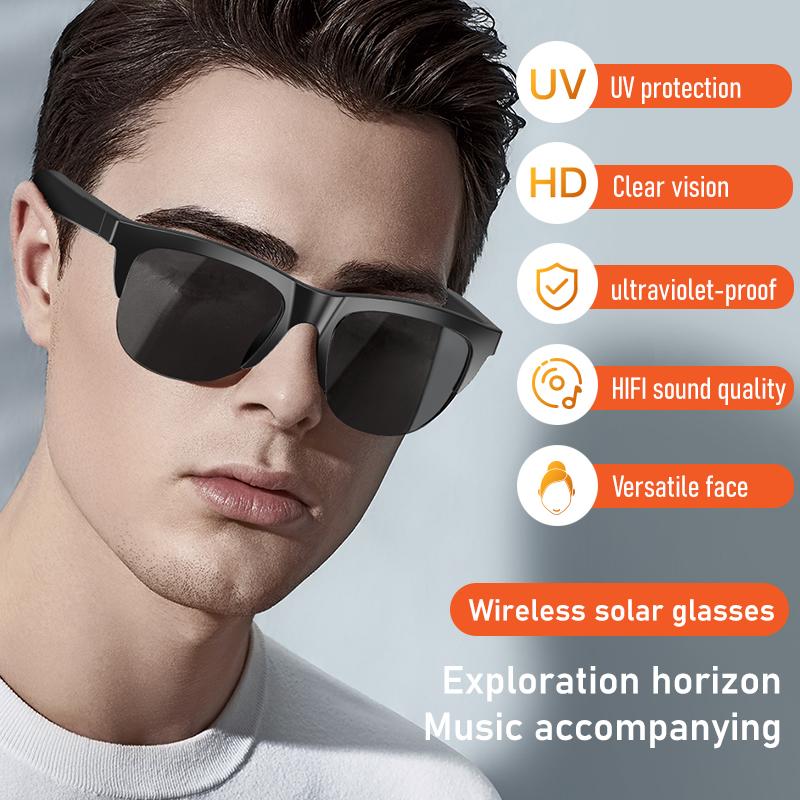 Touch Based Intelligent Bluetooth Glasses with Bone Conduction For Outdoor Sports Calls Sunglasses Business Wireless Headphones