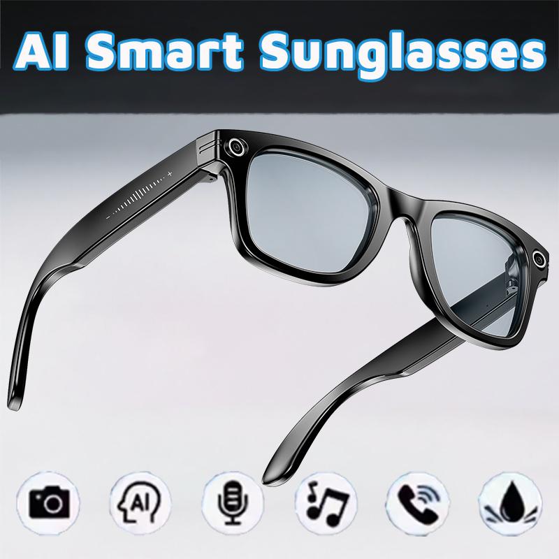 Smart Glasses Record Video AI Photo Sunglasses Men Women Translator Bluetooth Call Outdoor Music Touch Eyewear Shades UV400