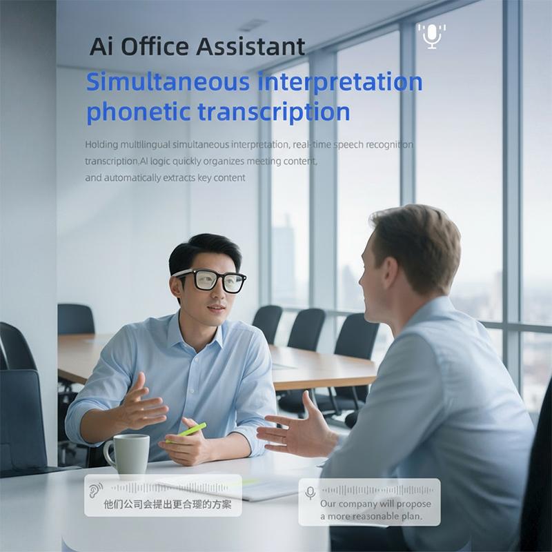 AI Glasses With Camera Bluetooth Glasses Noise Cancelling 800W HD Camera Smart Touch Musiccall Meeting Translation Multifunction