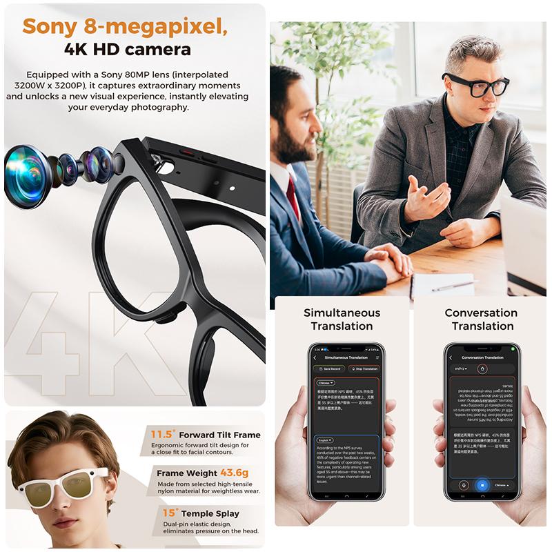 Unboxing and Review: The AI Smart Glasses, 4K HD, 800MP Camera, 32GB Storage, WiFi Connectivity, GPT Voice Chat, Compatible with 3600mAh Charging Case, Launched in 2026 Experience