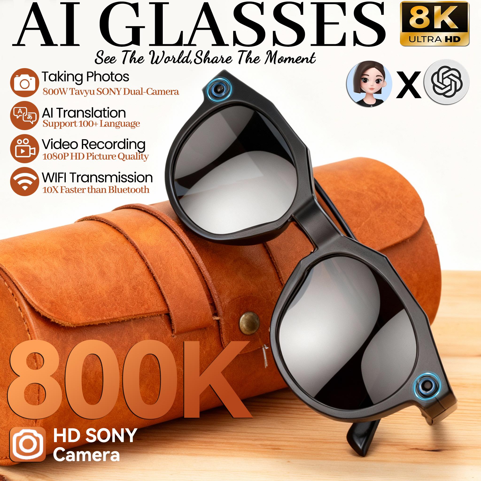 Unboxing and Review: The Smart Glasses, 8K HD 800W Pixel Lenses, AI, For Men and Women, Bluetooth Calling, 4GB WIFI Delivery, Music Player, Translation Glasses, New for 2026 Experience