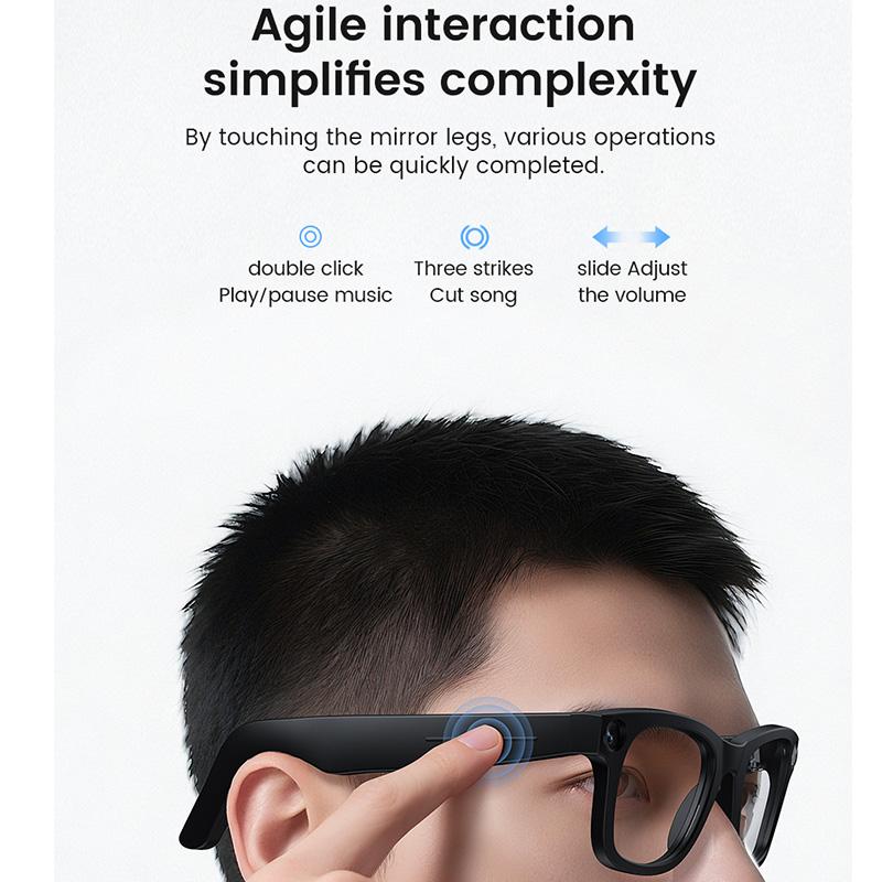 2025 Smart AI Glasses 800W Pixel AI Shooting Camera HD Photo Video Voice Call Translation Waterproof Glasse Devices SmartGlasses