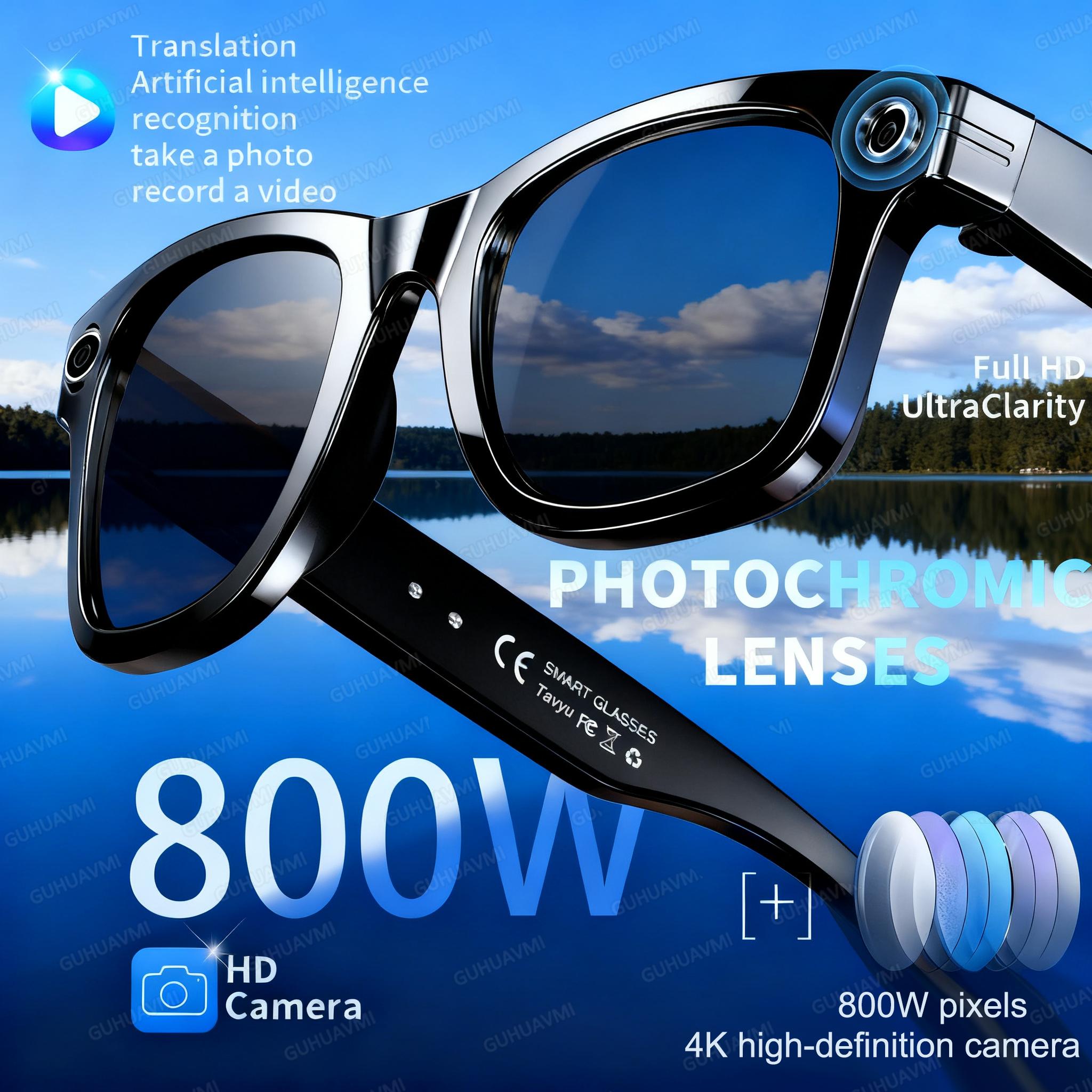 New 8 Million Pixels Camera Smart Glasses Recording Videos AI Photo Recognition Answer Translation Waterproof Blue light Glasses vs Competitors: Which One Should You Choose?