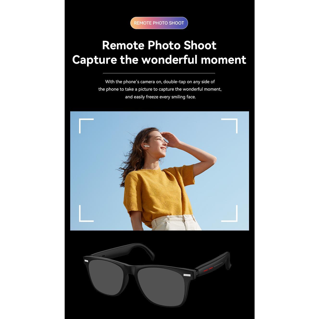 5 Surprising Benefits of Using Smart Glasses Bluetooth Call Music Remote Camera Shoot Stereo Mic Men Touch Sunglasses AI Voice Assistant For Android IOS Phone