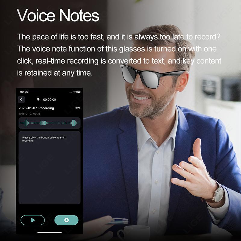 Expert Review: Is LIGE Smart Glasses AI Intelligent Voice Video Real-time Translation Bluetooth Call Noise Reduction Glasses Sports Music Player Worth the Investment?
