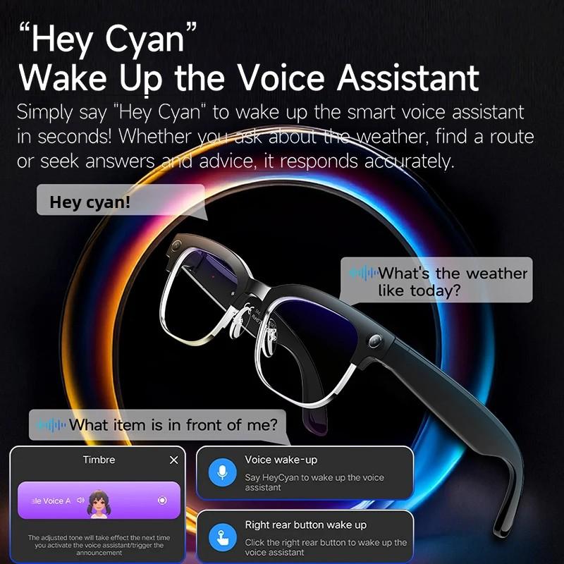 New 4K Glasses AI Smart Glasses with 8MP Camera Video Recording Translation Smart Sunglasses Bluetooth Call Music Play Men Women