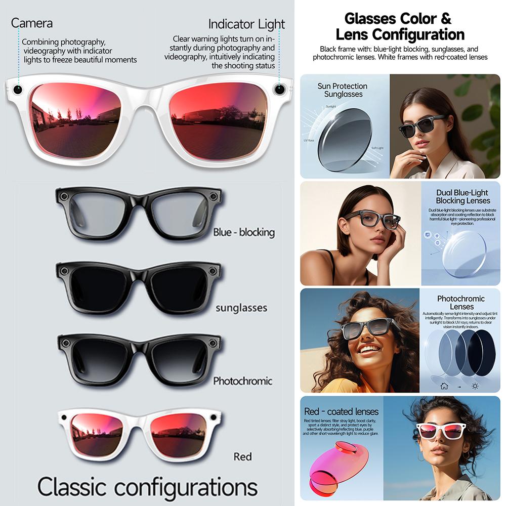 Unboxing and Review: The 2026 New 800W AI Camera Smart Glasses Color-Changing Men Translation Glasses Waterproof Call Photo Video Recording Sunglasses Experience