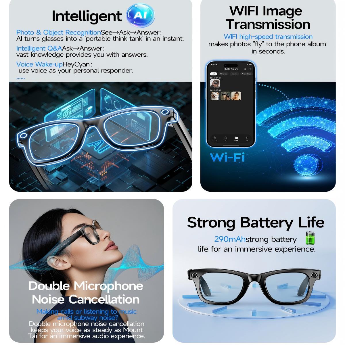The Ultimate Guide to 8MP camera smart glasses with 1080P HD video recording, 4K resolution, metal semi-rimless design, photochromic lenses: Everything You Need to Know