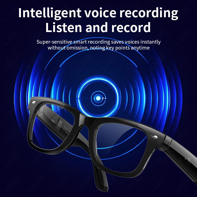 LIGE AI Photography Video Smart Glasses Intelligent Interactive Translation Smart Sunglasses For Google Glasses with camera men
