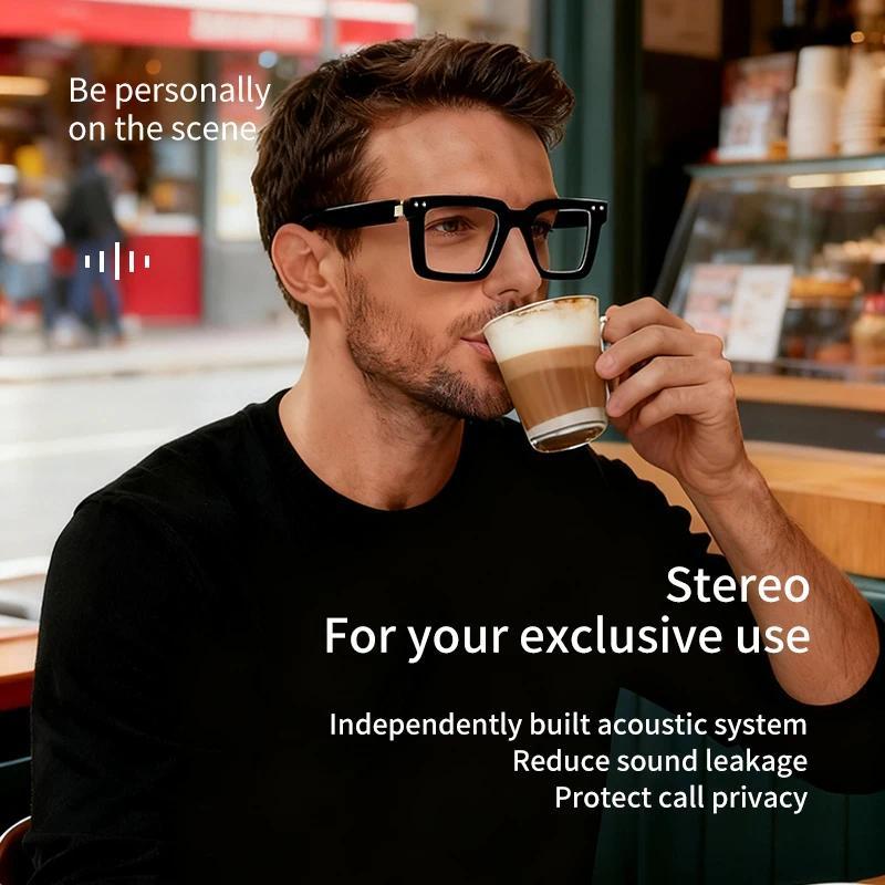 Smart Bluetooth 5.0 AI Glasses with App Control Wireless Music Sunglasses for Calls, Translation, Sport Mode &  AI Eyewear