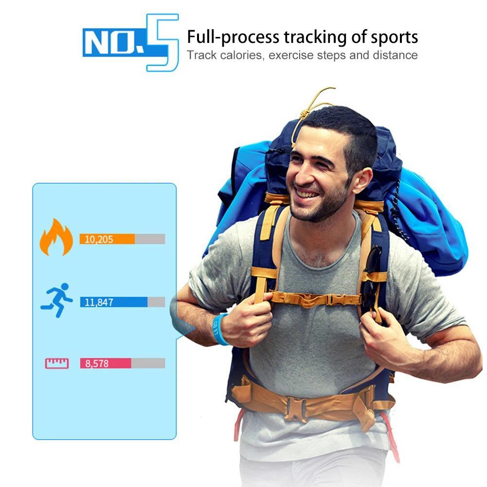 LED Digital Smart Bracelet Waterproof Smart Clock Smartband Vibration Alarm Reminder with Running Pedometer Monitor Smart Band