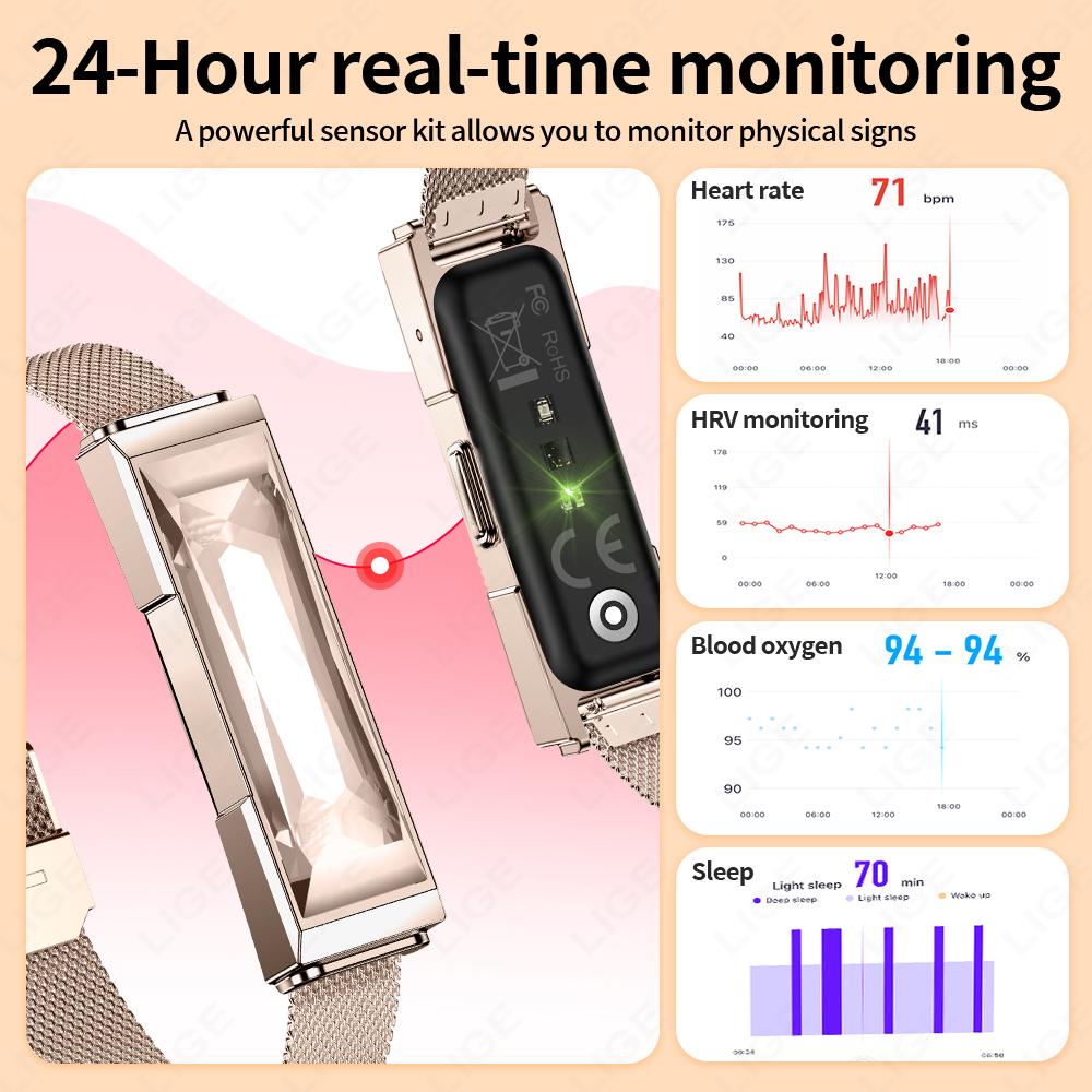 The Future of Technology: Exploring LIGE Smart Jewellery Bracelet Call Reminder Heart Rate Sleep Sports Fitness Tracker Pedometer Smart Watch Fashion Ladies Gift's Innovations