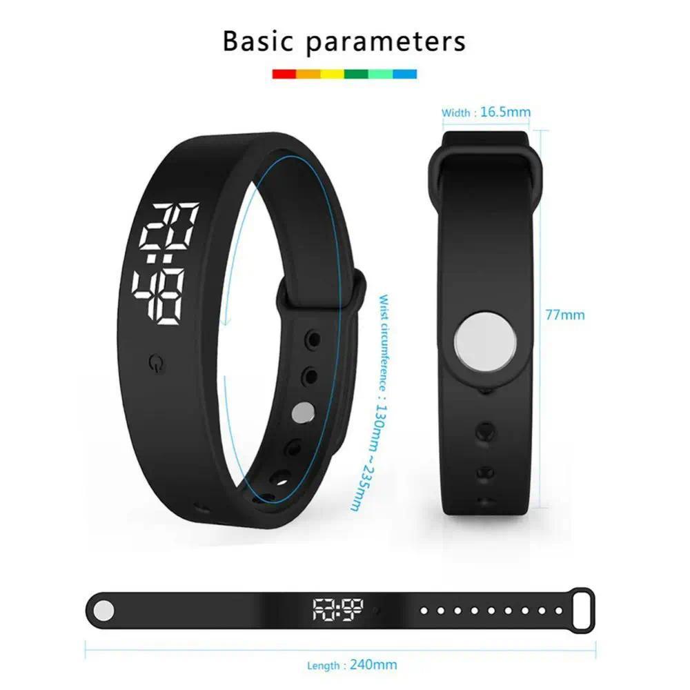 LED Digital Smart Bracelet, Waterproof, with Body Temperature Monitoring, Vibration Alarm, Smart Watch, Suitable for Health Measurement, Smart Brand